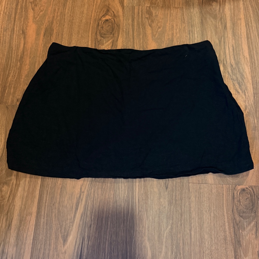 Abercrombie & Fitch Black Linen Mini Skort